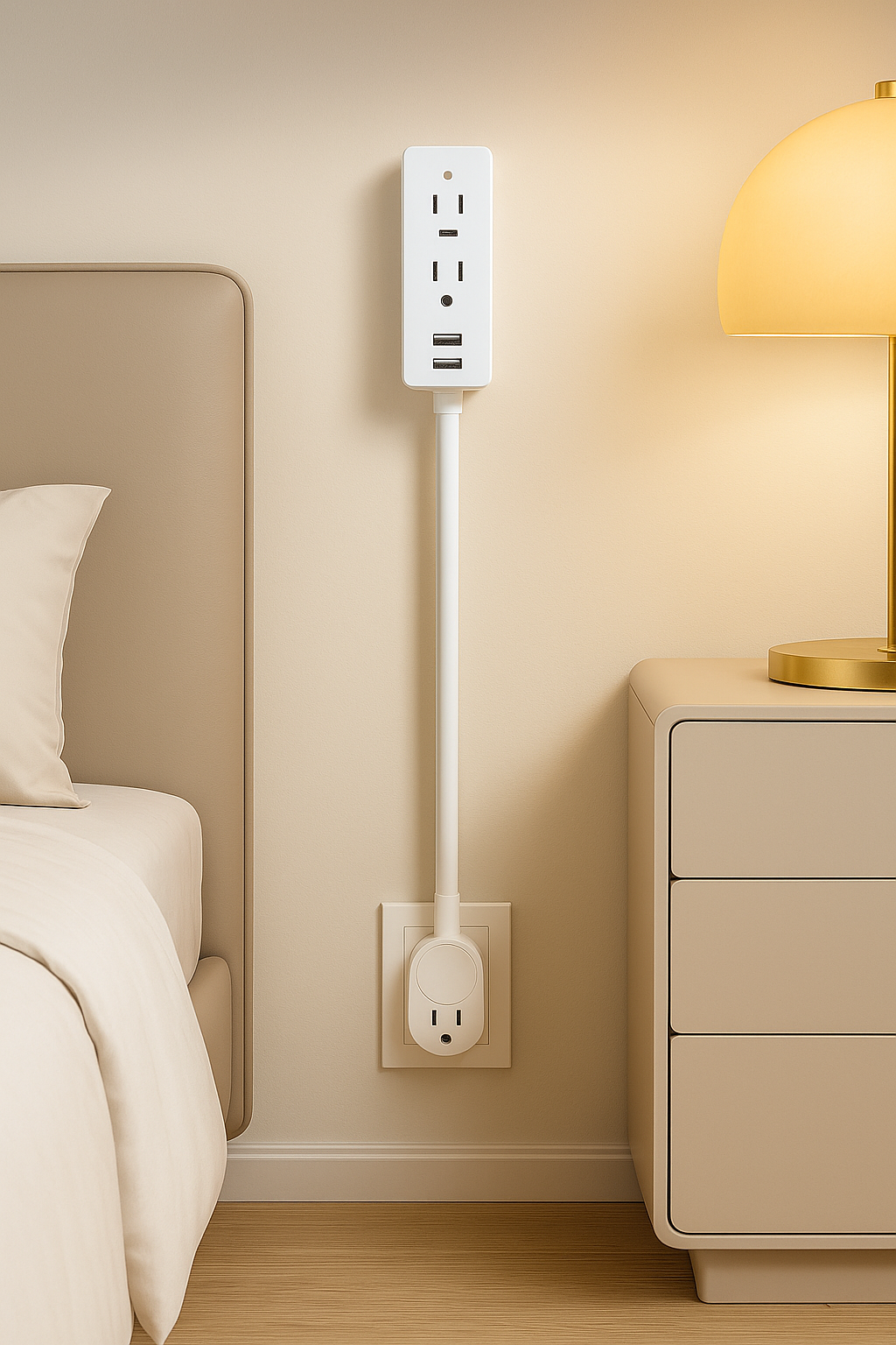 FlexiPlug™ – Outlet Extender Without Drilling
