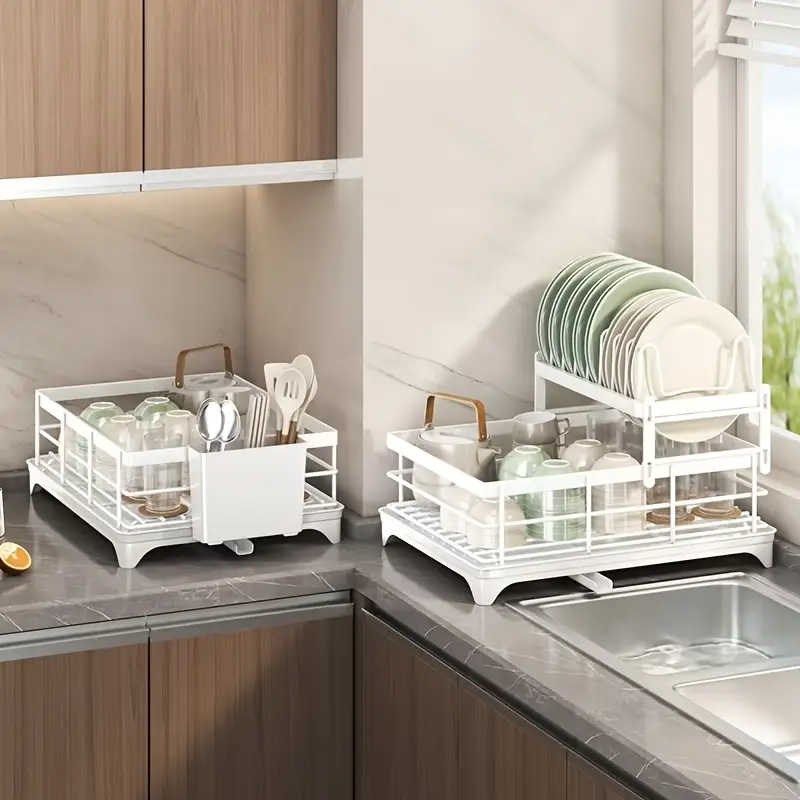 DuoDry™ 2-Tier Foldable Dish Rack
